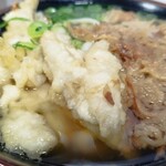 立花うどん - 肉ごぼ天うどん　アップ