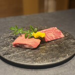 牛の達人 GINZA - 鹿児島黒牛 特上タン＆特選ハラミ