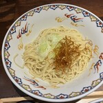 麺屋 こくう - 「和へ玉　温」（500圓）
                                〆の和へ玉は最初はその儘で、後半はスープにつけて、つけ麺のやうに頂きました。