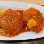 ゑびす屋 - 大きなコロッケ 御膳(2ヶ盛定食)⑥