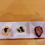 中国菜 胡桃 - 料理写真:前菜三種