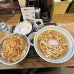 ウエスト 保田窪店 - かき揚げ丼セット（うどん）