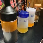 やまちゃんのジンギスカン - 基本のタレと海老油、花椒油、海老塩