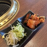 大和焼肉 結 - キムチ&ナムル盛り合わせ