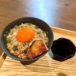 らぁ麺 紫陽花 - 地鶏そぼろの卵かけご飯