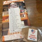 アメリカンスタイル ニューズカフェ - 記念品の手ぬぐい（30の言語で感謝）とバレンタインクッキー♪
