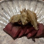 さざれ - 栃木産牛ヒレ肉蕗味噌掛け