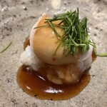 さざれ - 萩の河豚の白子かんずりの餡掛け、口の中に幸せが溢れる