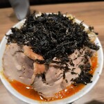 らーめん菊 - (R8.2限定)辛ぽんずらーめん1450円 (限定トッピング)岩のり200円　野菜