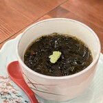 食べ笑い縁 たかや - お通し　海苔茶碗蒸