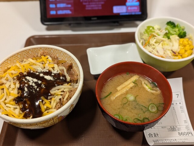 Sukiya Takeshiba Ten - Takeshiba/Gyu-don (Beef bowl) | Tabelog