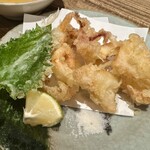 大衆割烹シラトリ - イカゲソの天ぷら