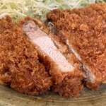 酒処 いわな - ランチ：ロースかつ定食(\1,200)　ロースかつ