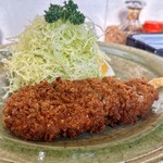 酒処 いわな - ランチ：ロースかつ定食(\1,200)　ロースかつ