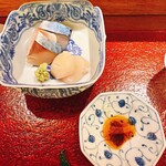 鶴八 - 〆鯖と帆立