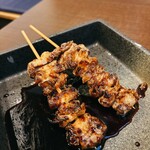 松風 - パリパリとり皮串  @¥150