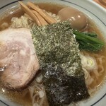 味処 むさし野 - 中華そば＋づけ玉子　　　　1150円＋150円