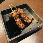 松風 - パリパリとり皮串  @¥150