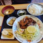 宿場食堂 - レバー生姜焼き定食￥１０５０－