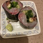 酒場 アイカワラズ - 鯵の薬味巻き