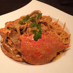 鉄板焼 Ekyu - 蟹のトマトクリームパスタ