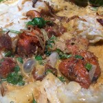 ケララキッチン - このチキンがまたスパイシーで、ココナッツミルクのまろやかさと良いバランスなんです