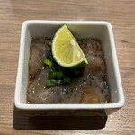 お魚処 藁ヤキ炭ヒデ - 待ち時間のお詫びに提供された「ナマコ」美味かった！