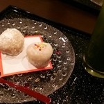 仁倉総本店 - ベルギー生チョコ大福、ドライ無花果大福、グリーンティー