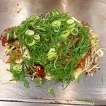 お好み焼 もり - 肉そば・イカ天・ネギ
