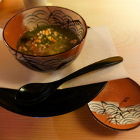祇園 末友 - 豆腐と玄米が入っています。まず、こちらで体を温めます♪