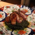 YAOYA - 新鮮河内鴨のたたき 大葉ジェノベーゼ