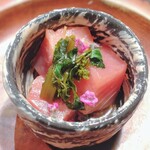 炯 - メジマグロと花山椒の醤油漬け