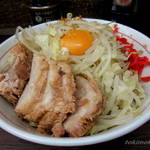 ラーメン二郎 - 小ぶた汁なし（ニンニクネギ）￥790円+￥80円