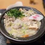 資さんうどん - 料理写真:豚汁鍋うどん(柚子胡椒)