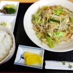 定食屋ジャンケンポン - 野菜炒め定食700円