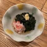近江町・海鮮市場料理 市の蔵 - 金時草と蟹のおひたし