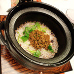 嵐山MITATE - 8【釜飯】ちりめん山椒とカレー風味の釜飯(2015.01夜)