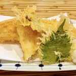 築地 布恒更科 - 穴子天せいろ