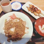 喜楽五平餅 - 焼きそば定食