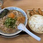 丸源ラーメン - 肉そば、餃子ライスセット