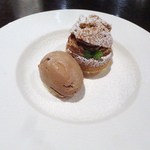 エノテカ・ラ・リコルマ - シュークリームとチョコのアイス