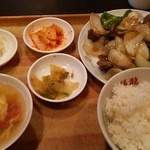 福龍酒家 - 砂肝と鶏レバBBQソース