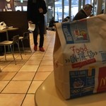 McDonald's - 2015/01 ソーセージマフィン＋ドリンク(S) セット 税込200円をテイクアウト。マクドナルドの異物混入問題で客離れ…いつもより閑散としているような気がするよー