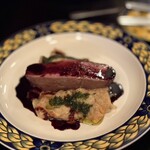 ガニュ・パン - 鴨のローストにキャラメル、ビネガー入りじゃがいもソース♪