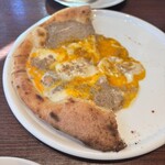 俺のイタリアン 渋谷 - ---ピッツァ---
                                【5品目】　窯焼きピッツァ（トリュフとポルチーニ茸のビスマルク風）