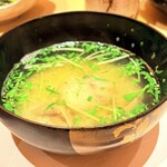 日本料理 山崎 - 鰻しんじょと肝の吸い物