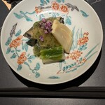 東山無垢 - 2  鮑とワカメにタケノコ　