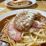 コーヒー＆スパゲティ マローネ - ミラネーゼメンチカツトッピング
