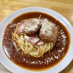 コーヒー＆スパゲティ マローネ - ミラネーゼメンチカツトッピング