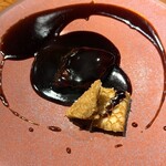 上深川 - サガリとハチノス　黒酢タレ